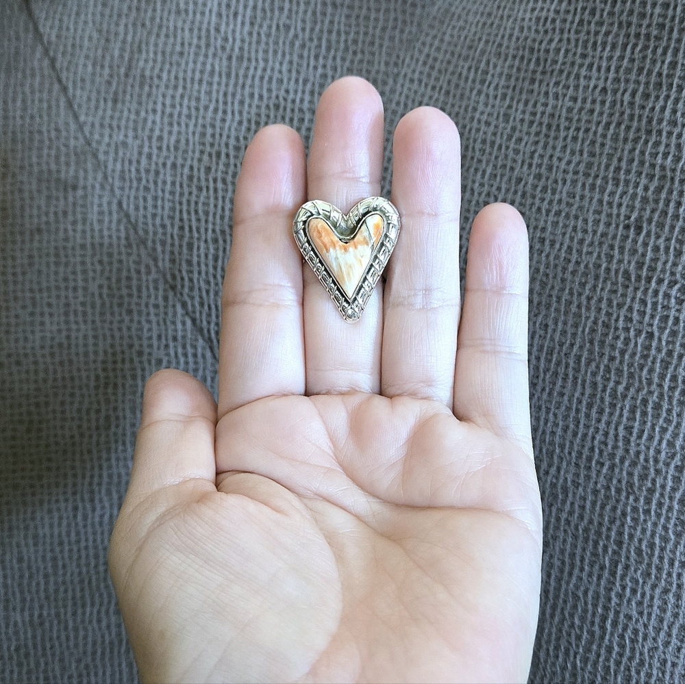 Shivam Copper Turquoise Heart🧡 Statement Ring💍 - Picture 2 of 16